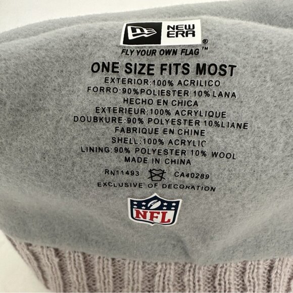 New Era NFL Ravens Removeable Pom Fully Lined Knit Beanie Football Athleisure - Picture 7 of 8